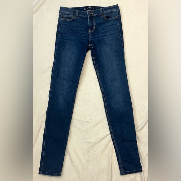Hollister Denim - Hollister Dark Blue Mid-Rise Super Skinny Jeans Classic Stretch Women’s Size 7R